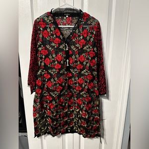 Agha Noor Embroidered Rose Kurta